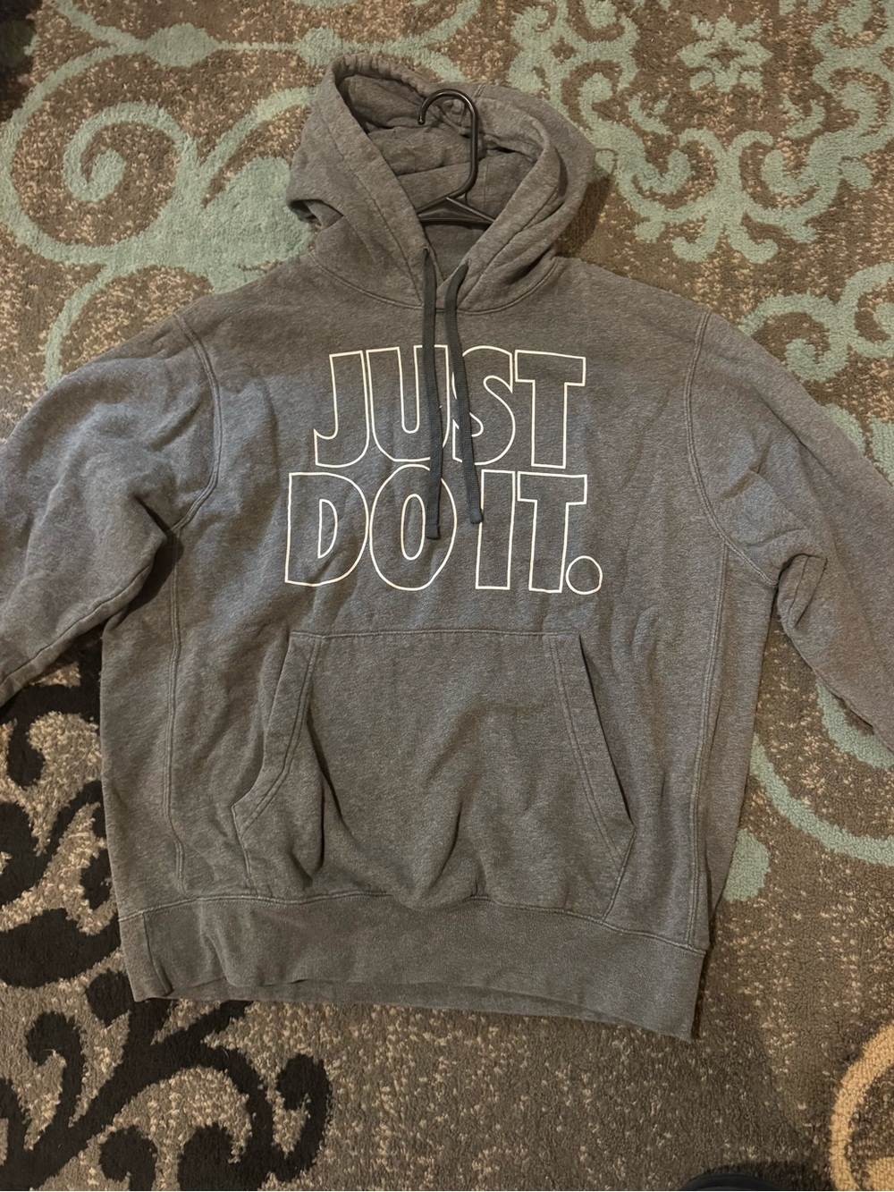 Nike Gray "Just Do It." Pullover Hoodie